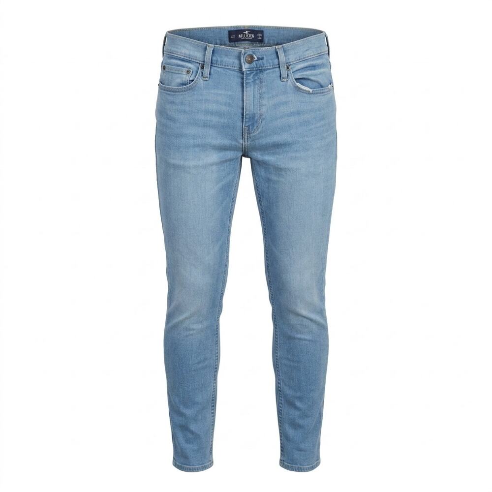 Hollister Blue Light Wash Skinny Stretch Jeans Men Size W30 L32